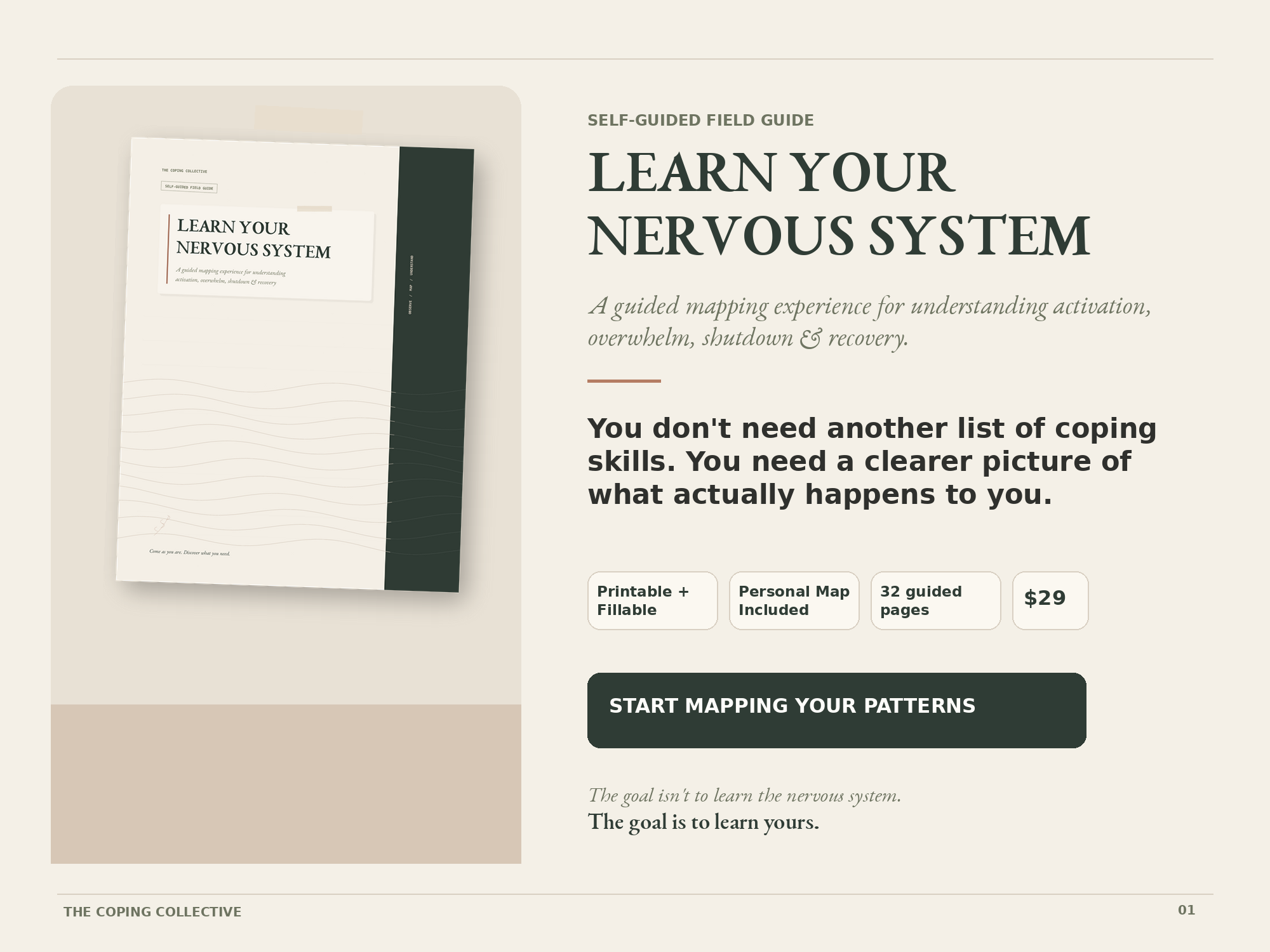 Learn Your Nervous System self-guided field guide product overview