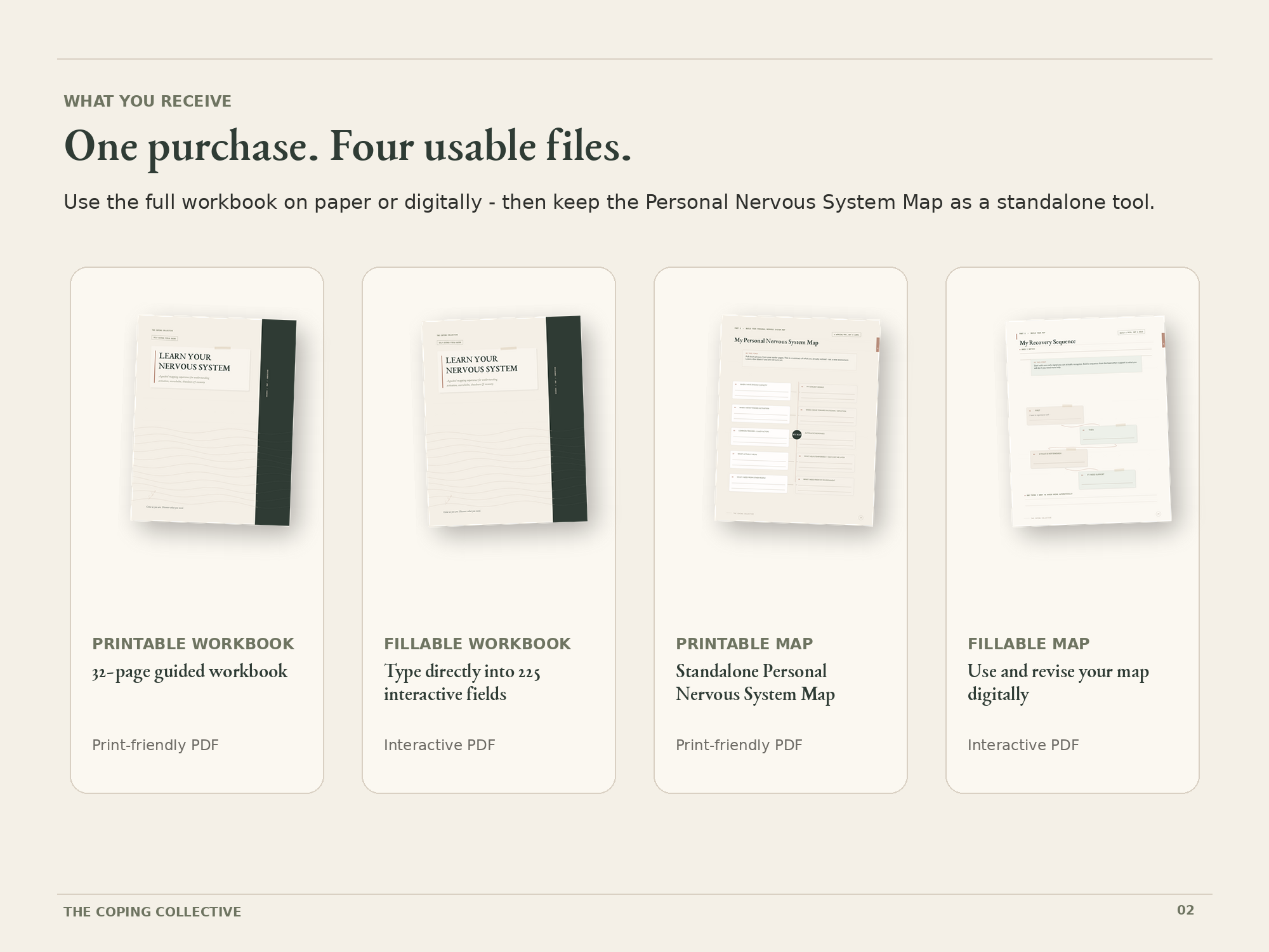 Four included files: printable workbook, fillable workbook, printable map, and fillable map